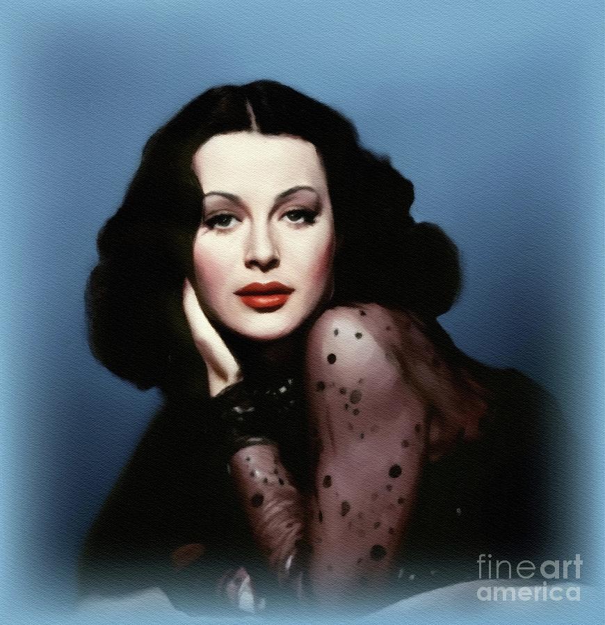 Hedy Lamarr, Movie Legend Painting by John Springfield - Fine Art America