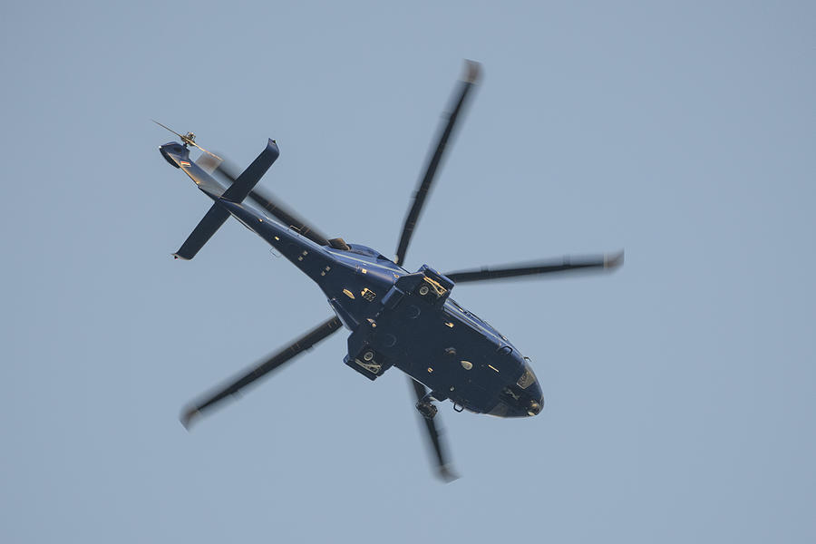 Helicopter Agusta-Westland AW139 PH-PXY of the Dutch Police Aviation Service fitted with cameras for surveillance #3 Photograph by Sjo