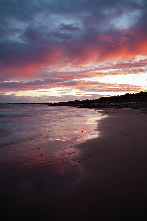 Highcliffe Beach at sunset #3 Photograph by Ian Middleton