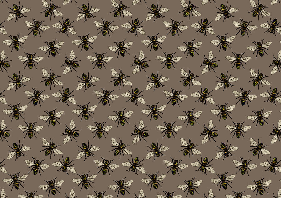 Honey Bee Pattern - No. 1 Digital Art by Eclectic at Heart