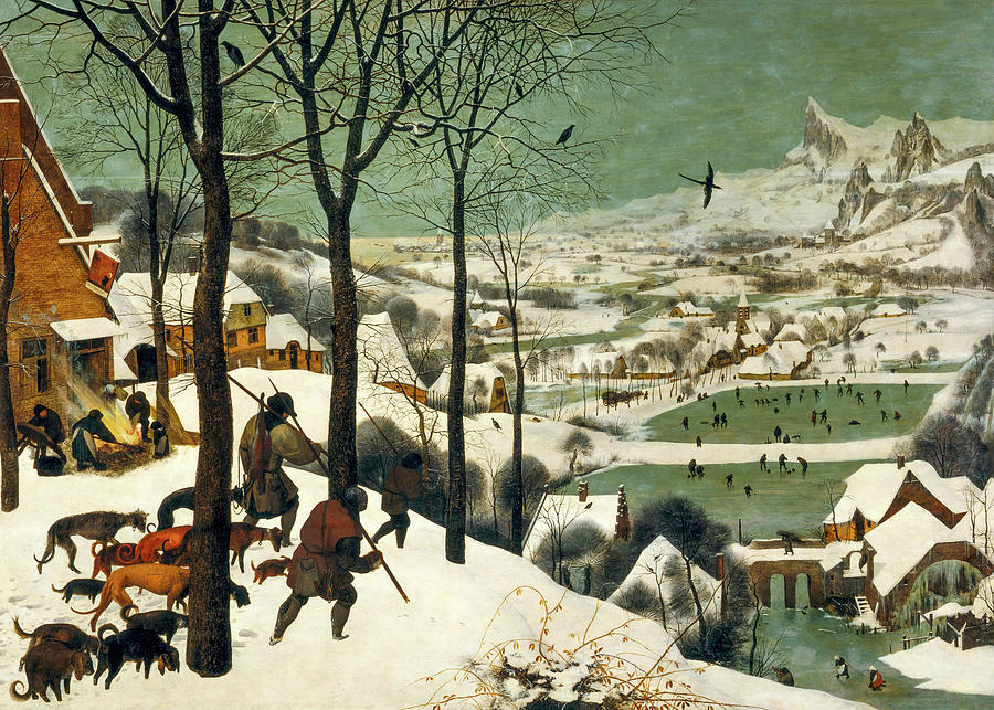 Hunters In The Snow Painting - Hunters in the Snow #3 by Pieter Bruegel the Elder