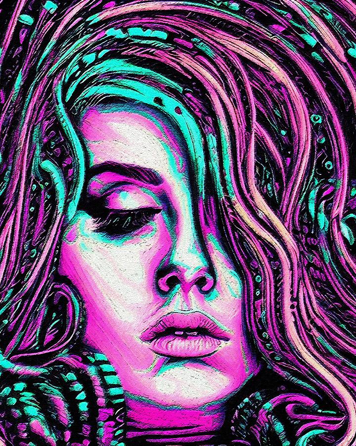 Hypnotic Illustration Of Adele Digital Art by Edgar Dorice - Fine Art ...