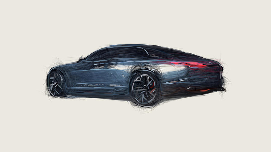 Hyundai Genesis New York Concept Car Drawing #3 Digital Art by CarsToon Concept