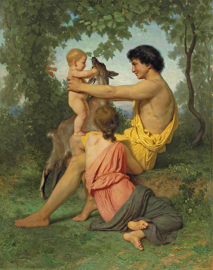 Idyll. Ancient family #4 Painting by William-Adolphe Bouguereau