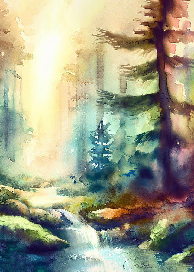 In the Forest #1 Digital Art by Cordia Murphy