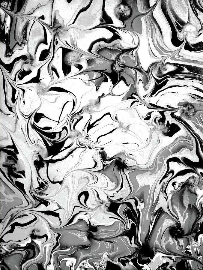 Inner Peace BW-V1 Painting by Diane Goble