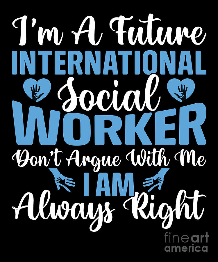 International social worker occupation profession digital art by