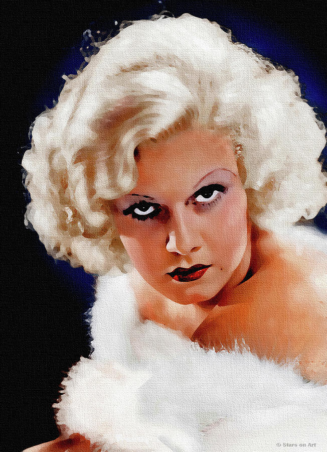 Hollywood Painting - Jean Harlow #5 by Movie World Posters