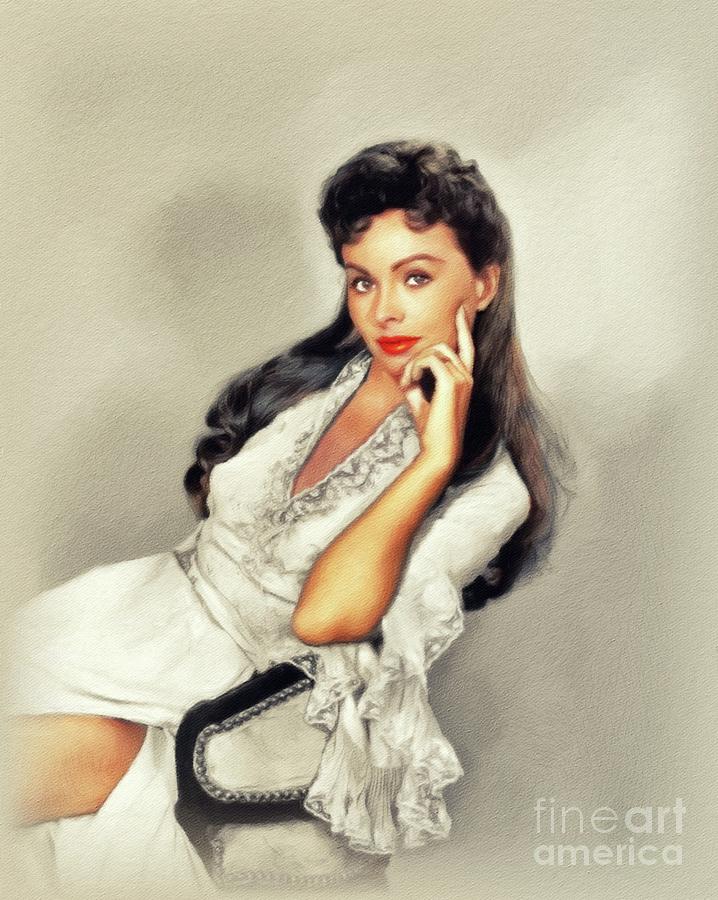 Vintage Painting - Jeanne Crain, Hollywood Icon #3 by Esoterica Art Agency