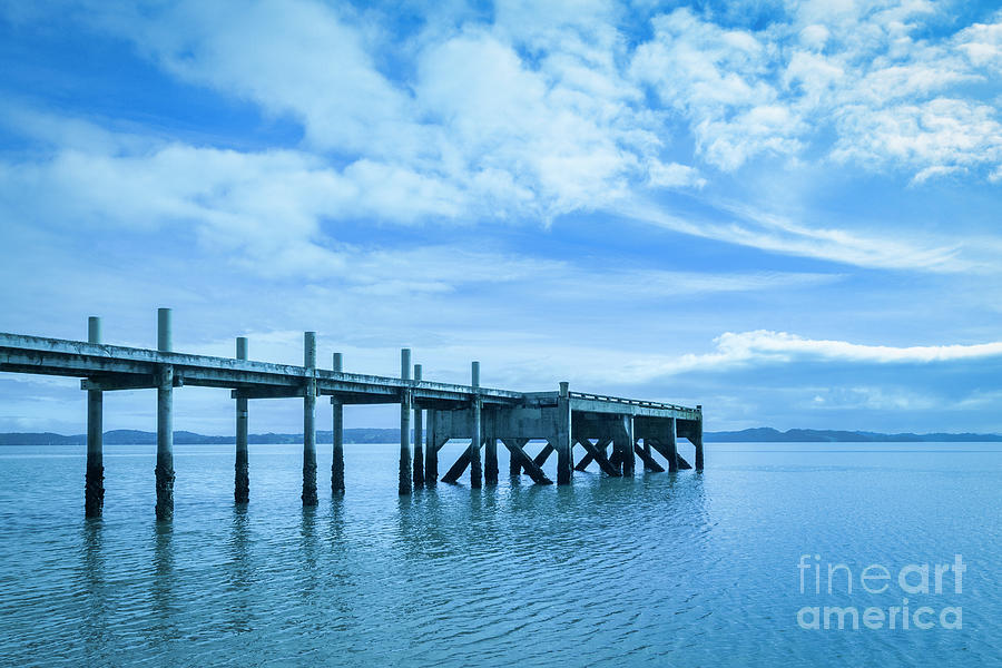 Landscape Photograph - Jetty at Maraetai Beach, Auckland, New Zealand #3 by Colin and Linda McKie
