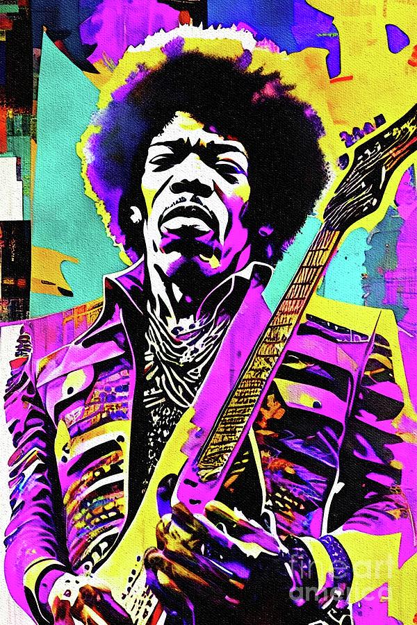 Jimi Hendrix, Music Star Painting by John Springfield - Fine Art America