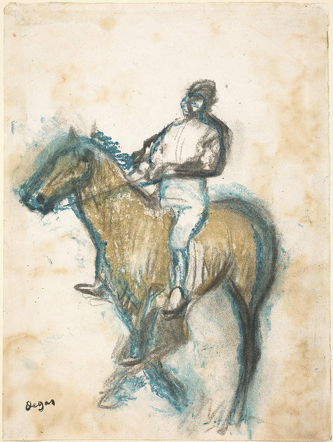 Edgar Degas Painting - Jockey  #3 by Edgar Degas
