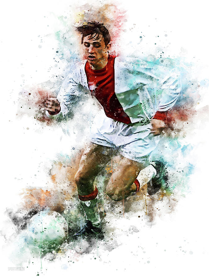 Johan Cruijff poster Digital Art by Jelle Veenstra | Pixels