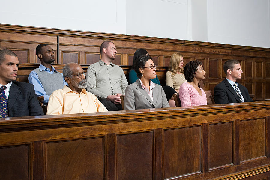Jurors in the jury box #3 Photograph by Image Source
