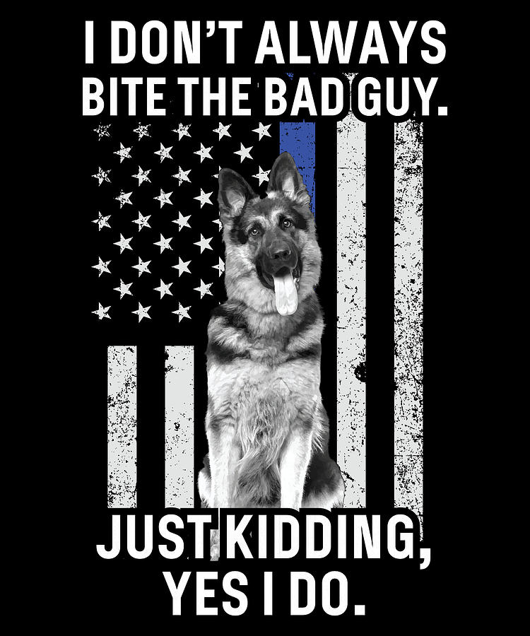 K9 Dog Police Officer American Flag Apparel USA Thin Blue Line Gift ...