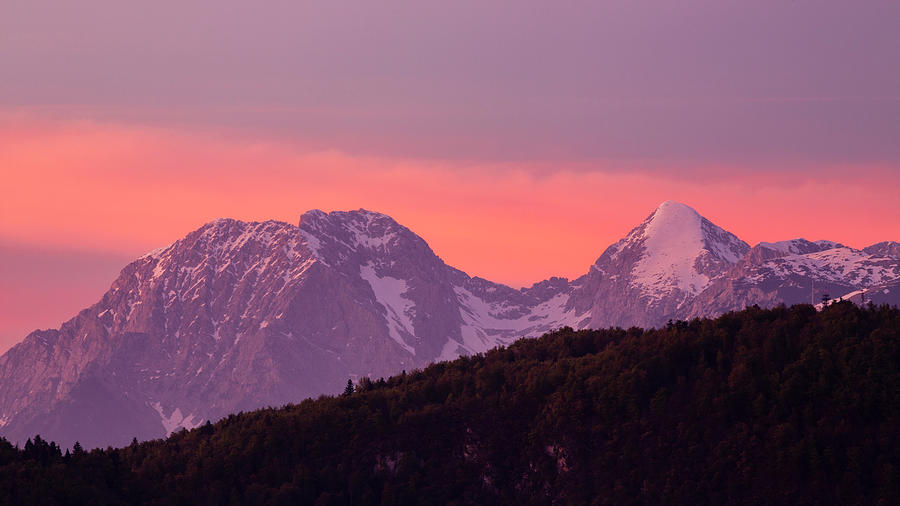 Kamnik Alps at sunset, Slovenia. #3 Photograph by Ian Middleton