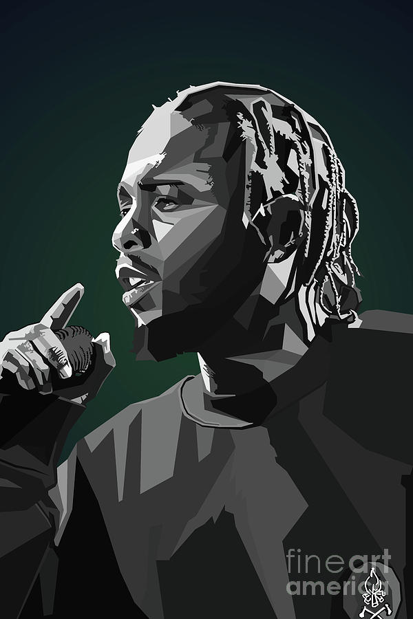 Kendrick Lamar Digital Art by Pdart