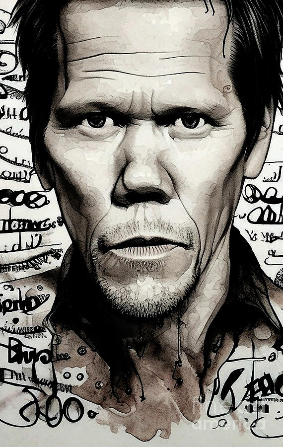 Kevin Bacon Mixed Media by Lisa Von - Fine Art America