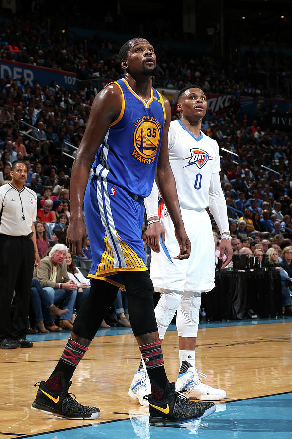 Kevin Durant and Russell Westbrook Photograph by Layne Murdoch