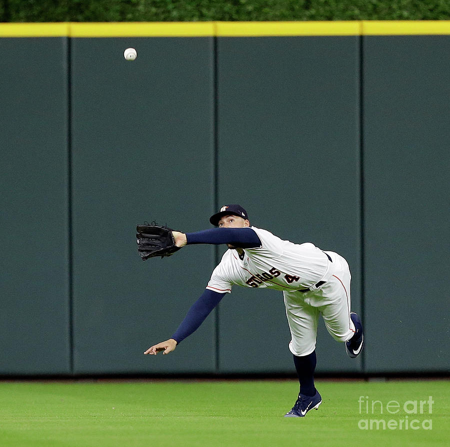 Khris Davis And George Springer Photograph by Bob Levey Khris Davis And George Springer Photograph by Bob Levey