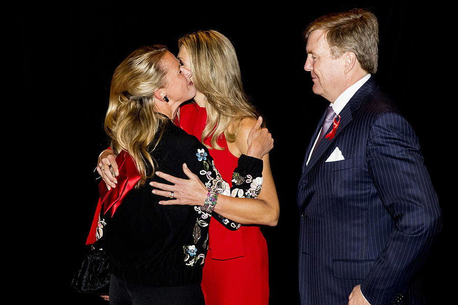 King Willem-Alexander and Queen Maxima at Red Ribbon concert in Afas live Amsterdam #3 Photograph by Patrick van Katwijk