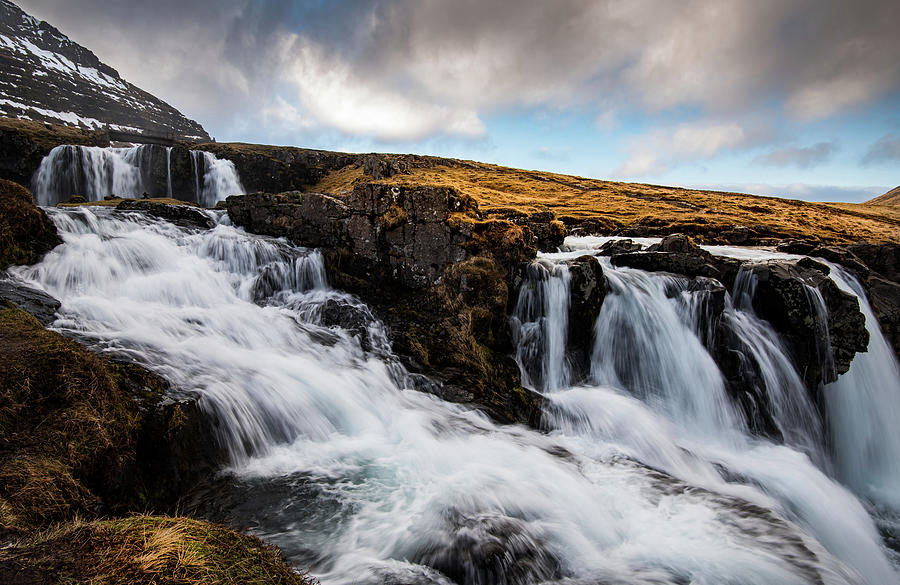 Kirkjufell mountain and the kirkjufellfoss waterfall in Iceland #3 Photograph by Michalakis Ppalis