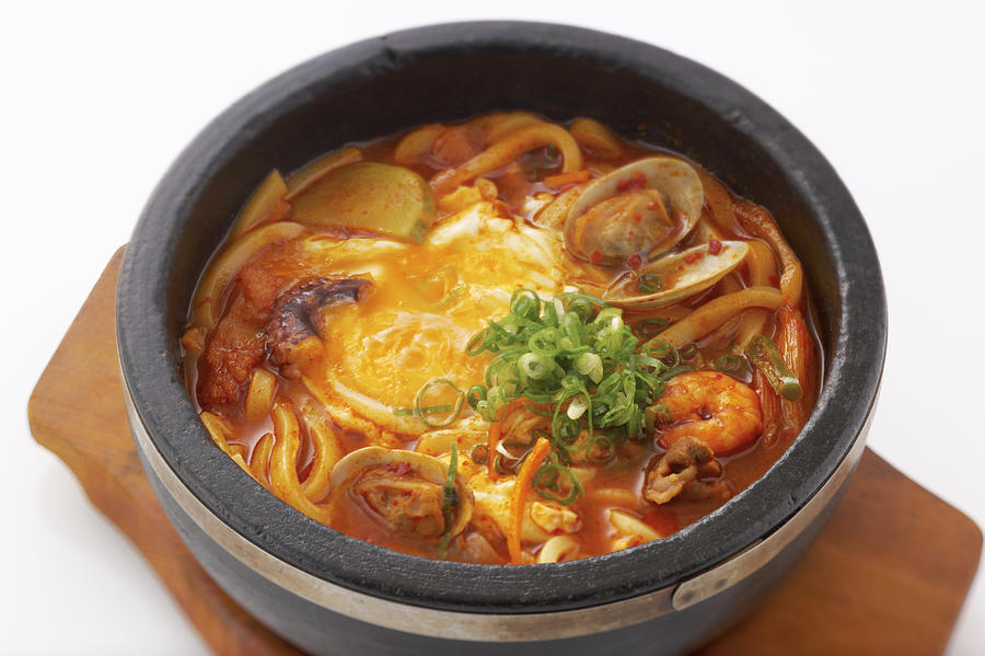 Korean dish of seafood hotpot #3 Photograph by Koji Hanabuchi