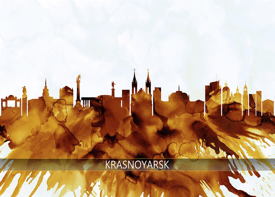 Krasnoyarsk Russia Skyline Mixed Media By NextWay Art Pixels   3 Krasnoyarsk Russia Skyline Towseef Dar 