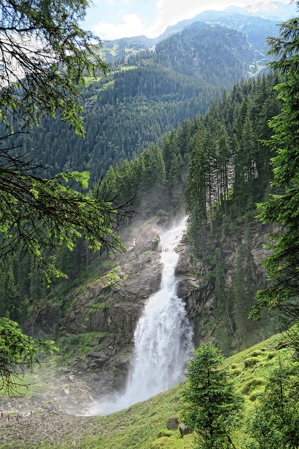 Krimml Waterfalls In High Tauern Mountain Range National Park ...