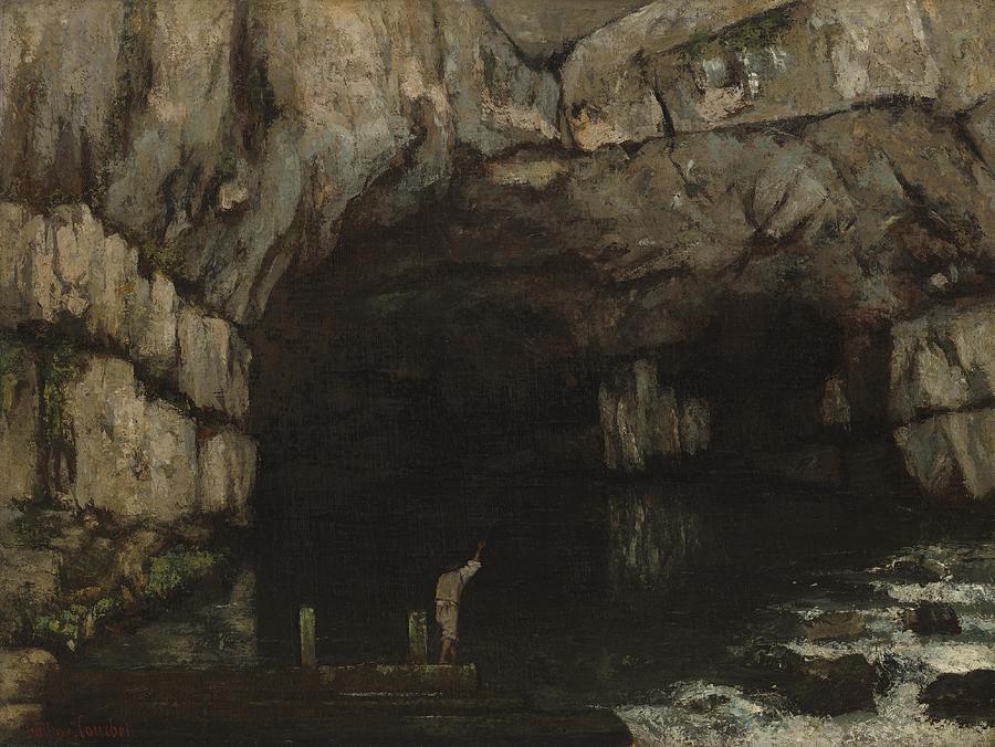 La Grotte de la Loue #4 Painting by Gustave Courbet
