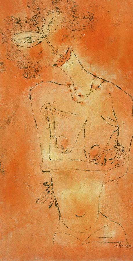Paul Klee Painting - Lady Inclining Her Head #3 by Paul Klee