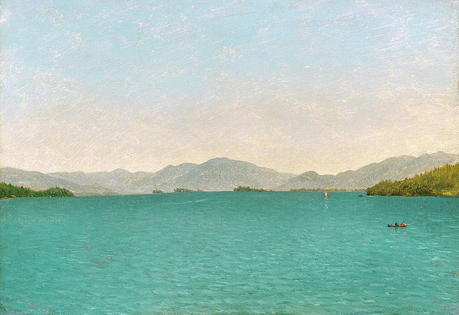 Lake George, Free Study #4 Painting by John Frederick Kensett