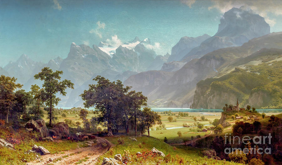 Lake Lucerne, 1858 Photograph by Albert Bierstadt