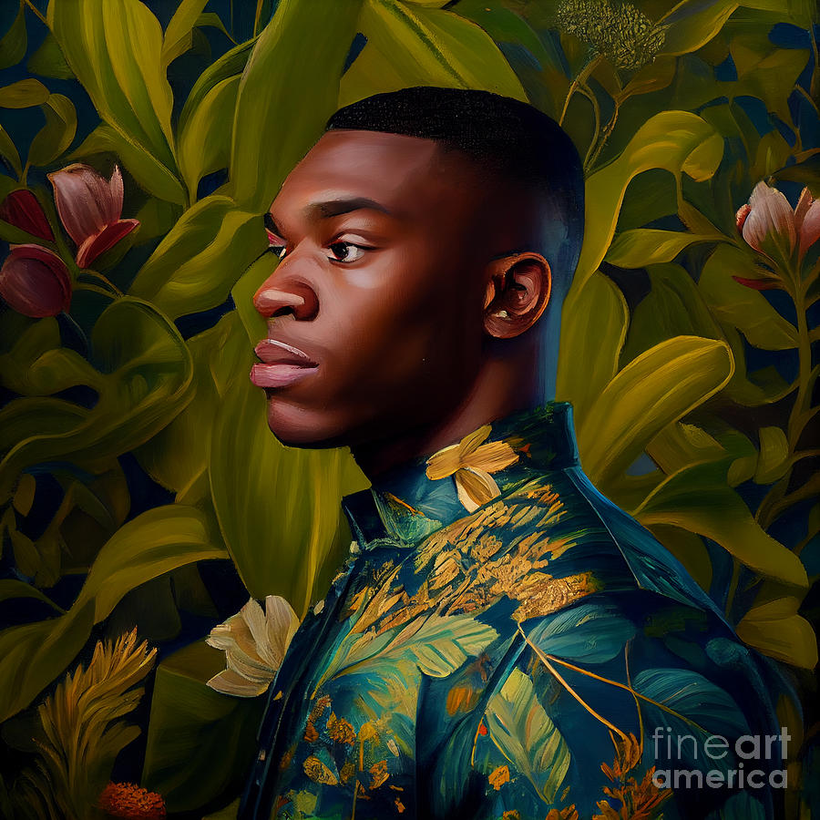 Landscape  Oil  Painted  By  Kehinde  Wiley  By Asar Studios Digital Art