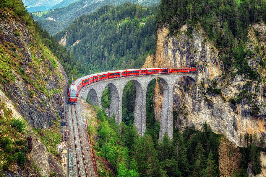 Landwasser Viaduct - Switzerland #3 Photograph by Joana Kruse