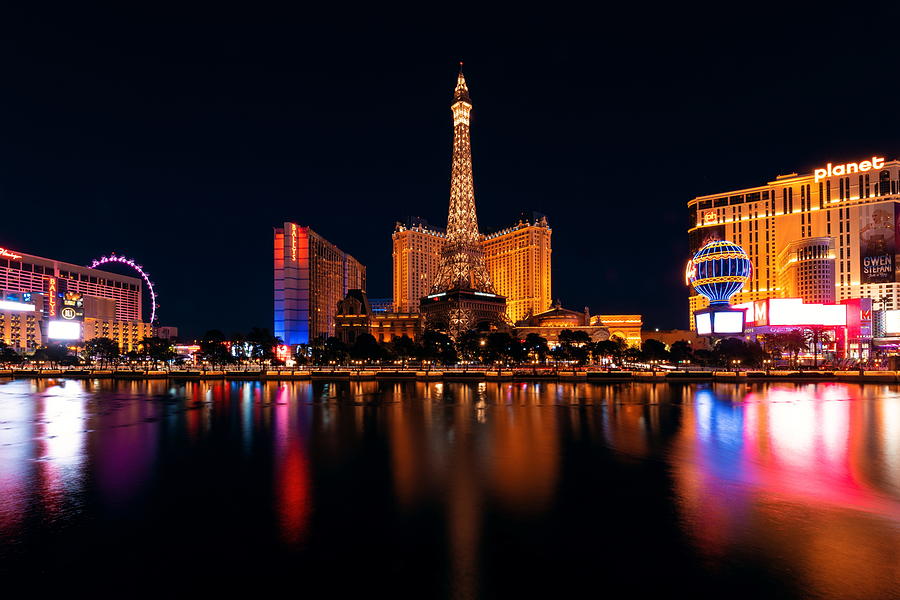 Las Vegas Strip night #3 Photograph by Songquan Deng