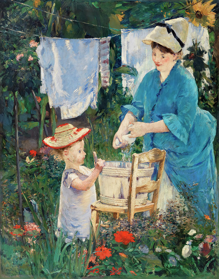 Impressionism Painting - Laundry by Edouard Manet by Mango Art