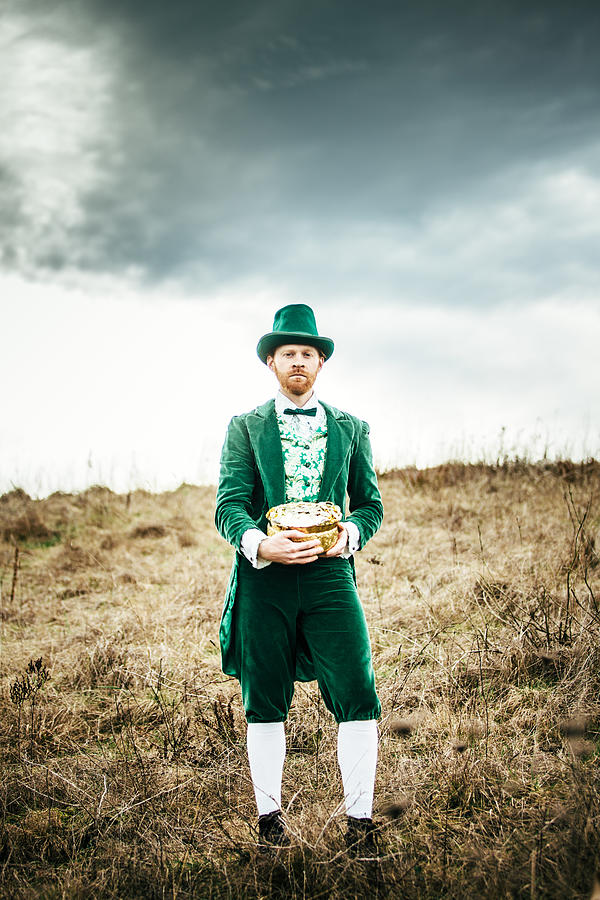 Leprechaun Man with Pot of Gold #3 Photograph by RyanJLane