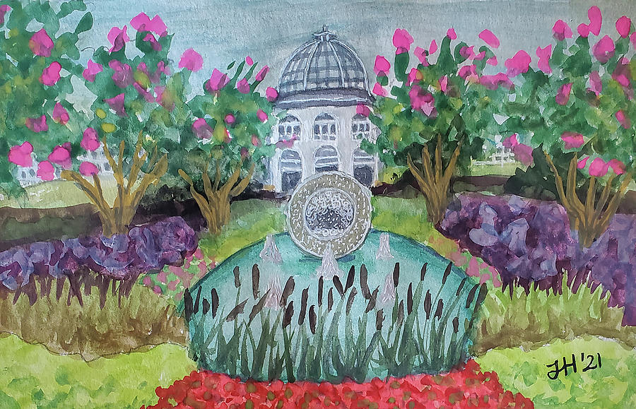 Lewis Ginter Botanical Garden #3 Painting by Jean Haynes