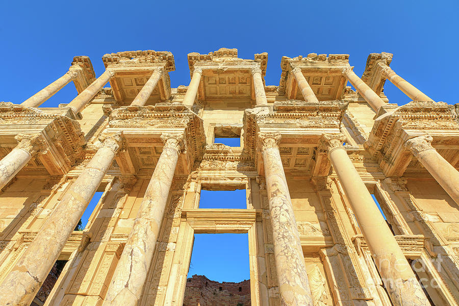 Library of Celsus of Ephesus site in Turkey #3 Digital Art by Benny Marty