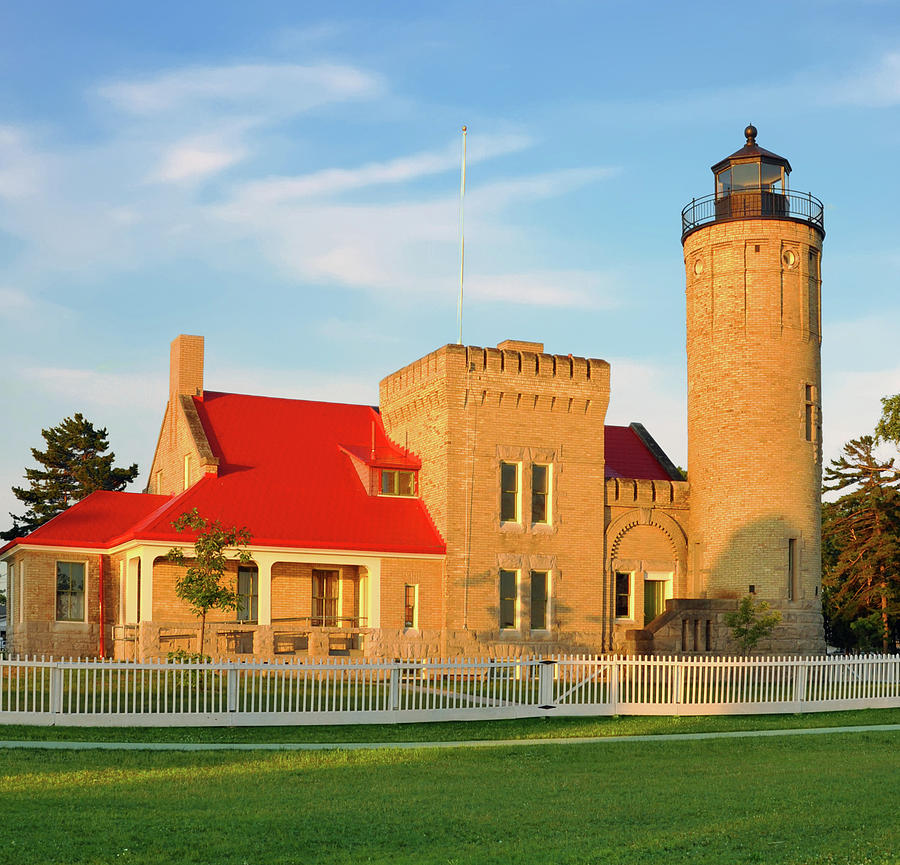 Lighthouse-mackinac Point Built 1892-mackinac Michigan Photograph By 