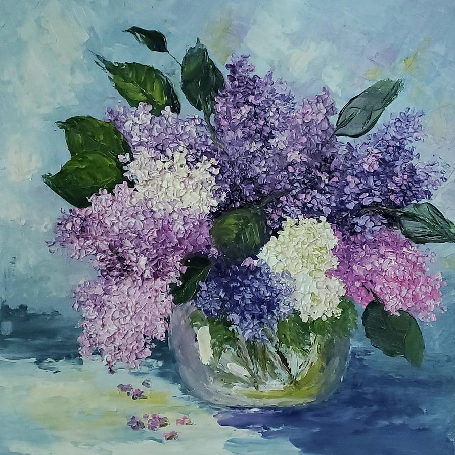 Lilacs Painting By Anca Reid - Fine Art America