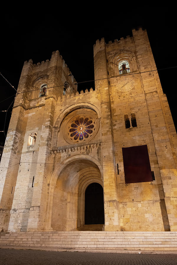 Lisbon Cathedral At Night In Portugal #3 Photograph by Artur Bogacki