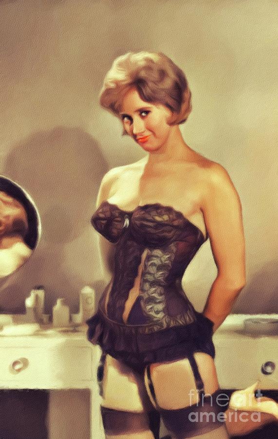 Vintage Painting - Liz Fraser, Vintage Actress #3 by Esoterica Art Agency