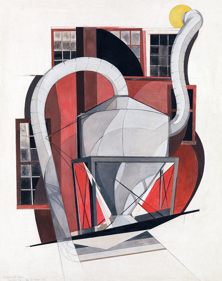 Abstract Painting - Machinery #5 by Charles Demuth