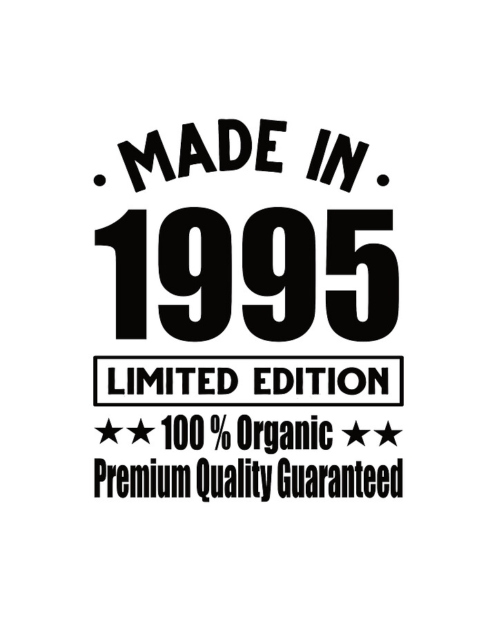 Made In 1995 Vintage Retro Limited Edition 3 Digital Art by Steven