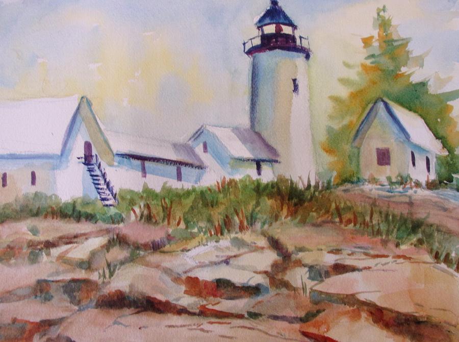 Maine Lighthouse Painting by Linda Emerson - Fine Art America