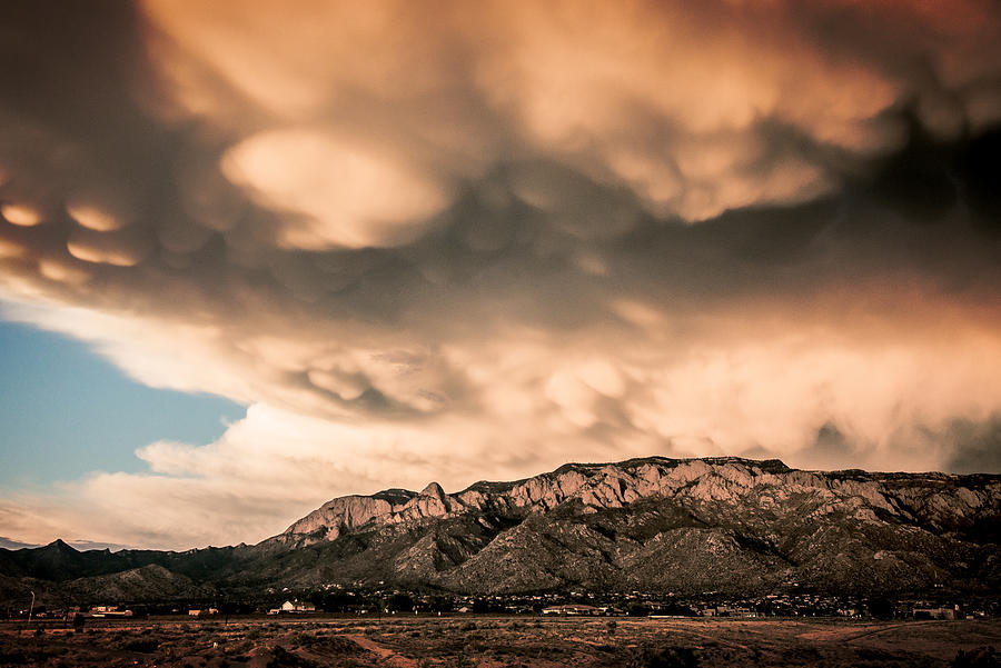 Majestic  Cloudscape over Sandia Mountains #3 Photograph by Ivanastar