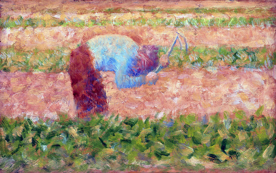 Man with a Hoe #4 Painting by Georges Seurat