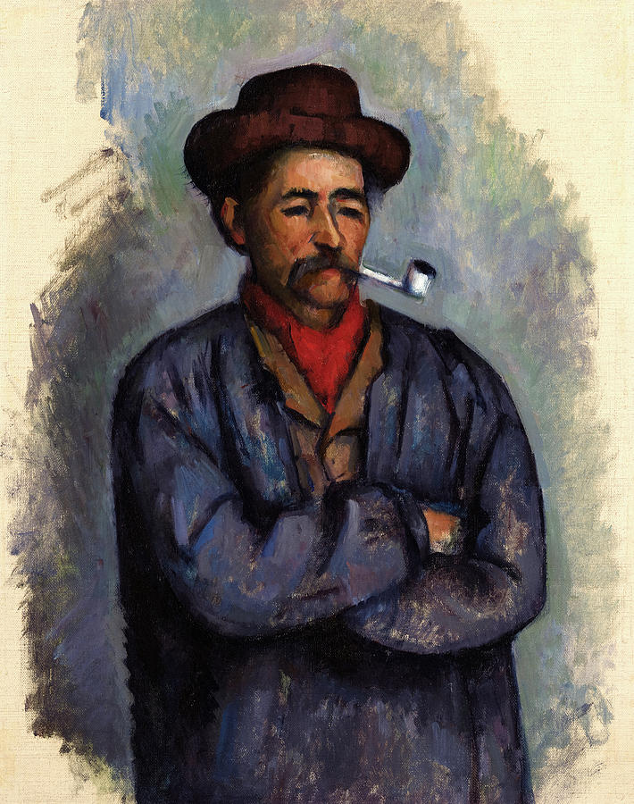 Paul Cezanne Painting - Man with a Pipe  #3 by Paul Cezanne